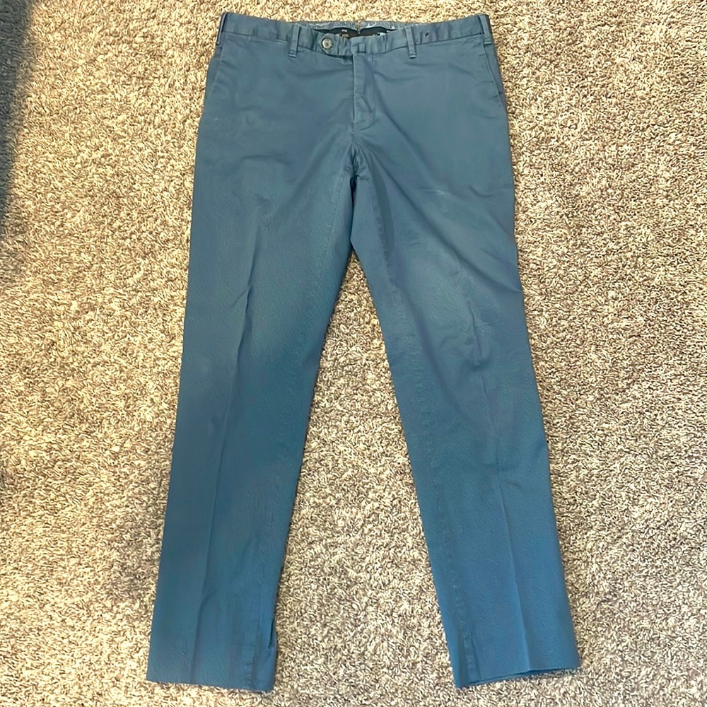 Blue Flatfront Chinos